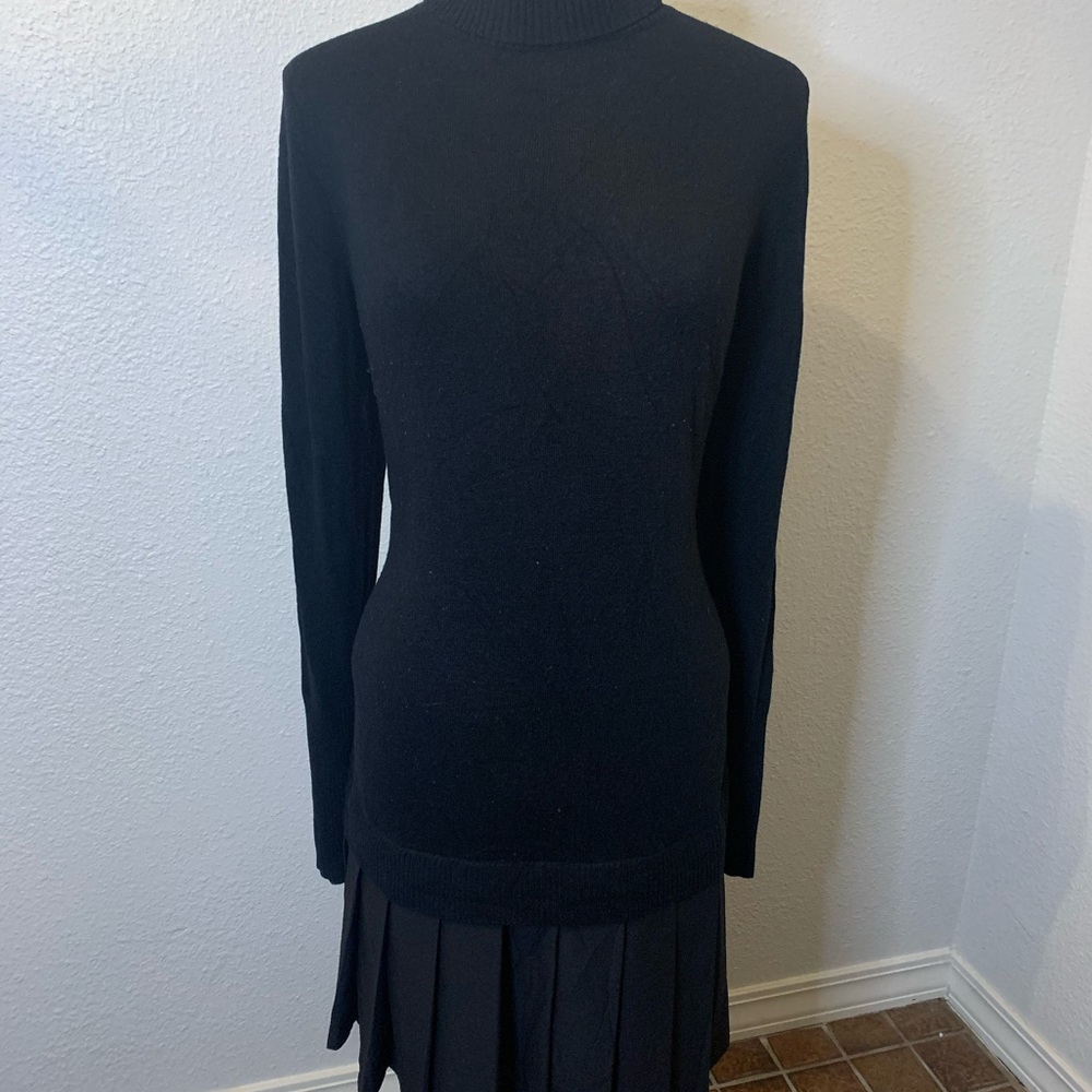 Black turtleneck sweater dress PL